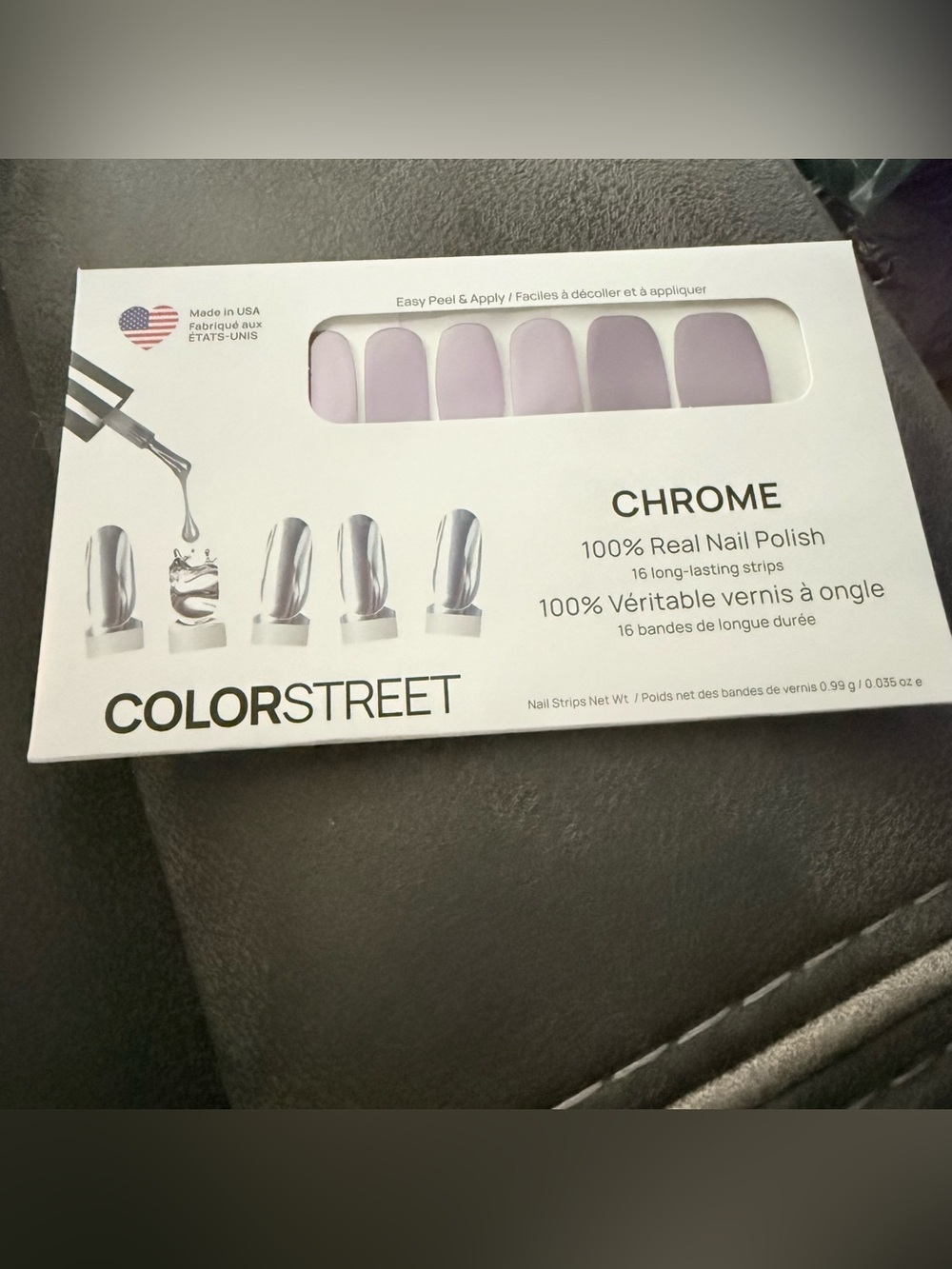 NEW Color Street Chrome Real Nail Polish Strips - Lilac FADE INTO HUE
